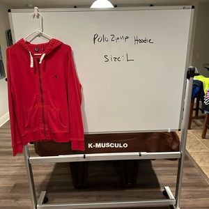 Polo red full zip hoodie